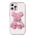 iLike Apple iPhone 14 Pro Silicone Case Print Desire Bear Pink