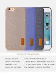 Baseus Apple Grain Case, skirta iPhone 6 Plus/6S Plus WIAPIPH6SP-BW03, jūros mėlyna