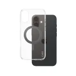 PanzerGlass CARE&trade; by &reg; Dėklas Skaidrus su Juodu Atraminiu Stoveliu ir MagSafe iPhone 16 Plus