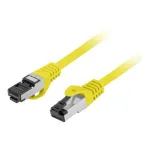 Lanberg komutacinis kabelis S/FTP Cat.8.1 2m LSZH CU geltonas, Fluke Tested