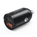 ORICO MiniRing 30W USB-A + USB-C automobilinis įkroviklis &ndash; juodas