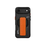 SKINARMA Haxa dėklas su Mag-Charge magnetiniu žiedu ir laikikliu-stoveliu, skirtas Apple iPhone Air, juodos spalvos (SK-2025IP6.6-HAXA-GRA)
