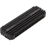 I&scaron;orinis SSD korpusas Silverstone MS12 Black M.2 NVMe USB 3.2 Gen2x2