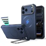 ESR Cyber Tough Kickstand MagSafe dėklas, skirtas iPhone 17 Pro Max / 18 Pro Max &ndash; mėlynas