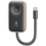 USAMS CD245 2-in-1 belaidis įkroviklis ir power bank Apple Watch, 1200mAh, USB-C, tamsiai pilka