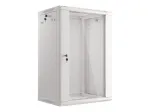Lanberg sieninis montavimo stovo spintas 19'' 18U 600x450 mm pilkas (stiklinės durys)