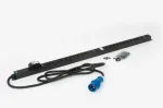 TRITON RAB-PD-X53-A1 vertikalus stovo PDU, 24 lizdų 400V 32A trifazis maitinimo paskirstymo blokas, 20x C13 + 4x C19, CEE 32A ki&scaron;tukas, 22kW, 0U, juodas