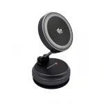 Evelatus Qi2 25W magnetinis belaidis automobilinis įkroviklis su AutoSpring spirale USB-C kabeliu 1,2 m, juodas