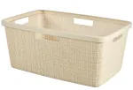 CURVER Skalbinių krep&scaron;ys Jute 46L 59x39x26cm Cream