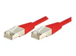 EXERTIS CONNECT Cat.6 F/UTP komutacinis kabelis, raudonas, 7,0 m, plonas su apsauga nuo užkabinimo 243570