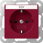 Gira SCHUKO lizdas su padidinta apsauga nuo prisilietimo, System 55, raudonas 4462108