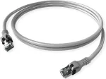 ZVK GmbH EasyLan PushPull Cat 6 STP komutacinis kabelis, RJ-45 male to RJ-45 male, 1 m, pilkas, lietas su apsauga nuo užkabinimo CPP1OACACA0010