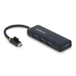 StarTech.com 4 prievadų USB-C &scaron;akotuvas, 5Gbps, USB-C į 4x USB-A, maitinamas i&scaron; magistralės, mažas kelioninis mini &scaron;akotuvas, kelių prievadų USB 3.0 skirstytuvas, ne&scaron;iojamas &scaron;akotuvas, apsauga nuo perkrovos