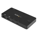 StarTech.com 2 prievadų USB-C KVM jungiklis &ndash; 4K 60Hz HDMI &ndash; kompakti&scaron;kas dviejų prievadų UHD USB Type C stalinis mini KVM jungiklis su USB-C kabeliais &ndash; maitinamas i&scaron; magistralės &ndash; MacBook iPad Pro ThinkPad IdeaPad EliteBook