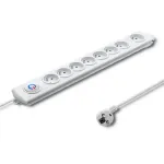 Apsauginis įtampos filtras Qoltec 50293 Baltas 8 AC lizdai 230 V
