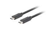 USB C &ndash; USB C laidas LANBERG CA-CMCM-32CU-0010-BK &mdash; USB 3.2 Gen 2, 1 m, juodas, 100 W įkrovimas, 4K vaizdas