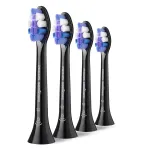 Dantų &scaron;epetėlio galvutės Philips HX6054/88 &ndash; 4 vnt., itin mink&scaron;ti &scaron;ereliai, juodos