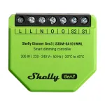 Įmontuojamas reguliatorius Shelly Dimmer Gen3 &ndash; LED max 150W, Halogen max 200W, 220&ndash;240V, belaidis, juoda/laimo