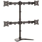 StarTech.com ARMBARQUAD keturių monitorių stovas stalvir&scaron;iui &ndash; laisvai pastatomas, reguliuojamas, 8 kg, 33&ndash;68,6 cm (13&ndash;27 col.), VESA 100x100 mm, juodas