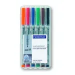 Markeris Staedtler 315 WP6 universalus, 6 spalvų rinkinys (juoda, mėlyna, ruda, žalia, oranžinė, raudona)