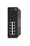 LevelOne IGS-2110 Hilbert 10 prievadų pramoninis gigabitas i&scaron;manusis Lite jungiklis, 8x RJ45, 2x SFP