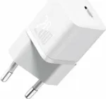 Baseus Gan5 Fast Charger Mini 1C 20W belaidis įkroviklis i&scaron;maniesiems telefonams, universalus, baltas