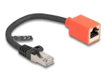DeLOCK RJ45 įrenginio apsaugos adapteris Cat.6A S/FTP 20 cm juodas/raudonas