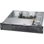 Super Micro Supermicro SC825M BTQC-R802WB - stelažinis korpusas - 2U - patobulintas ATX - SATA/SAS - kar&scaron;tai keičiami diskų krep&scaron;eliai - 800 W - juodas (CSE-825MBTQC-R802WB)