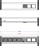 Maitinimo juosta Bachmann DESK 902.032 &ndash; 4x CEE lizdai, stalvir&scaron;inis maitinimo skirstytuvas