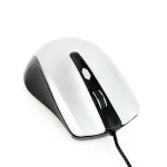 Laidinė ambidekstrinė optinė pelė GEMBIRD MUS-4B-01-BS, USB Type-A, 1200 DPI, 4 mygtukai, juoda/sidabrinė
