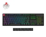 Belaidis mechaninis klaviatūra Keychron K10 RGB Black, kompakti&scaron;kas i&scaron;dėstymas, RGB ap&scaron;vietimas, Bluetooth ir USB-C