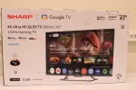 Smart TV Sharp 43HR7265E 43 colių (108 cm) 4K UHD LED, Google TV, Wi-Fi, HDMI/USB/RJ45 &ndash; Juoda &ndash; Pažeista pakuotė