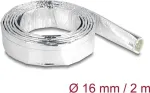 Apsauginė rankovė kabeliams DeLOCK 19003 stiklo pluo&scaron;tas aliuminis 2m x 16mm -40 iki 200&deg;C