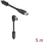 DeLOCK USB kabelis Type-A ki&scaron;tukas į Type-B ki&scaron;tuką 90&deg; žemyn 5 m