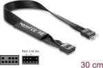 Delock HD Audio plok&scaron;čiasis prailginimo kabelis, 9 kontaktų ki&scaron;tukas&ndash;lizdas, 30 cm, juodas
