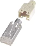 renkforce RJ45 ki&scaron;tukas, ekranuotas CAT5e, tiesus, 8P8C H9540.1-10 smėlio spalvos, 10 vnt.