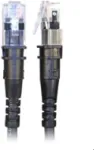 PatchSee ThinPATCH - Patch-Cable - RJ-45 (M) į RJ-45 (M) - 60cm - 4,9 mm - FTP - CAT 6a - IEEE 802,3at - Ekranuotas, be halogenų - Juoda (TP-6A-F/2)
