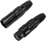 XLR 3 kontaktų jungtis Omnitronic 30200097 &mdash; vyri&scaron;ka/moteri&scaron;ka garso signalo jungtis