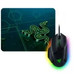 Žaidimų pelė ir ne&scaron;iojamas pelės kilimėlis rinkinys Razer Basilisk V3 su Goliathus Mobile (juoda)