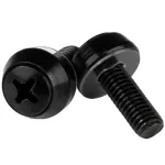 StarTech.com M6 x 12mm tvirtinimo varžtai &ndash; 50 vnt. pakuotė, juodi