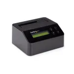 StarTech.com Vieno lizdo kietojo disko trynimo įrenginys, atskiras HDD/SSD sanitizer, 4Kn, USB 3.0 į SATA III (6 Gbps), 9 trynimo režimai, LCD ekranas, saugus kietojo disko trynimo dokas, DB-9 spausdintuvo prievadas, TAA atitiktis