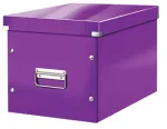 Leitz Box Click & Store WOW Cube Large Storage Box, didelė laikymo dėžė, violetinė