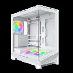 Montech Sky 3 PC korpusas, Midi-Tower, ATX, ARGB, grūdintas stiklas - Baltas