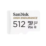 MicroSDXC atminties kortelė SANDISK 512GB Class 10, 100 MB/s skaitymas, 40 MB/s ra&scaron;ymas, balta (SDSQQNR-512G-GN6IA)