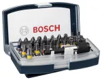 Bosch Screwdriver Bit Set 32 Pieces Torx, Phillips, Pozidriv, Hex, Slot, Torq-Set Length 25 mm