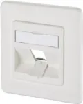 METZ CONNECT Keystone 1 prievado įleidžiamas sieninis lizdas, gryna balta (RAL 9010) 130B20D11002KE