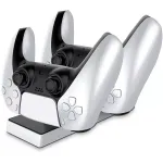 CP PS5 DualSense Dual Slot Charger Dock Stand for PlayStation 5 Controllers with USB-C Black