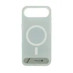 Evelatus Apple iPhone 17 Air Rubber Coated MagSafe With Stand Case sidabrinis