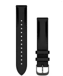 Garmin Quick Release Bands (18 mm) Black Leather, Brushed Slate Hardware