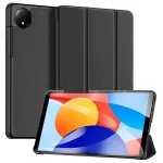 Dux Ducis Domo Series trijų dalių stovo PU odos plan&scaron;etinio kompiuterio dangtelis, skirtas Redmi Pad SE 8.7, juodas